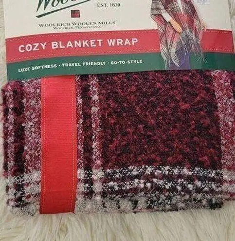Woolrich Cozy Blanket Wrap OSFM Plaid Luxe Softness New
