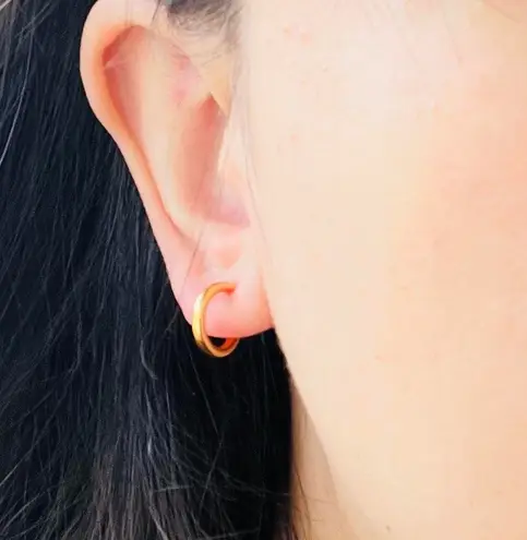 so cute!13mm C hoop/extra Thick Gold Layer