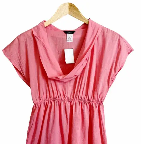 J.Crew  Pink Light Cotton Cowl Neck Short Sleeve Sundress Size XS