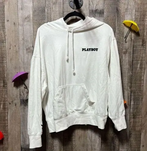 Playboy  by Pacsun White Graphic Hoodie