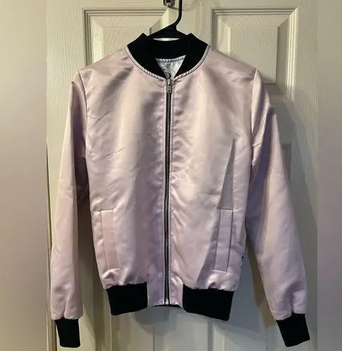 Pink animal print bomber jacket size S