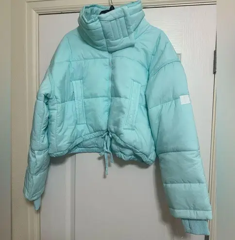 FP Movement High Frequency Cropped Puffer Jacket Coat Ski Snow Winter Large Blue