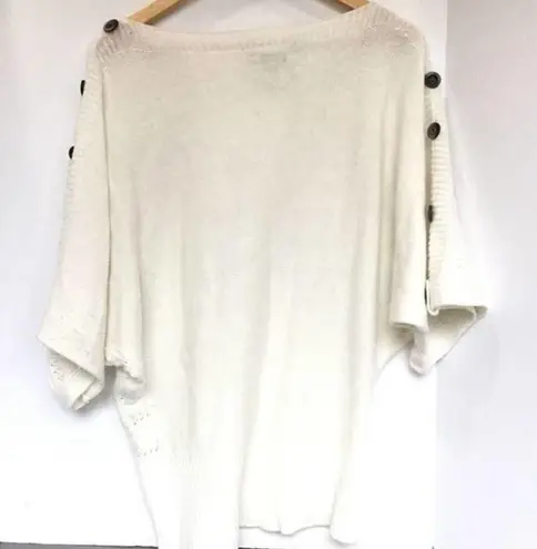 Vertigo Paris Angora Sweater White Buttons Medium