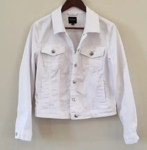 TJ Maxx Curve Appeal White Denim Jacket Size L - $14 (51% Off Retail