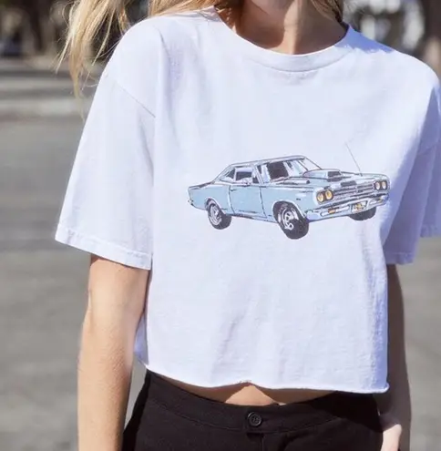 Brandy Melville pacsun motor show blue car graphic t shirt