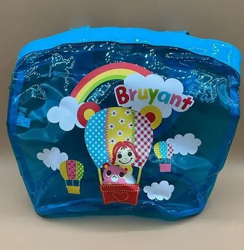 This is a very sweet large Bruyant Japan plastic tote bag very rare Blue