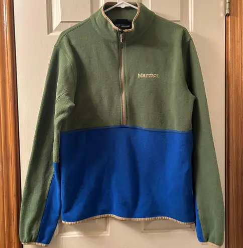 Marmot Rocklin 1/2 Zip Fleece Pullover Size Medium Foliage Dark Azure