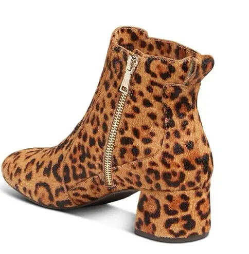 Jack Rogers NEW  Berkley Leopard Print Dyed Cow Hide Fur Bootie Leather