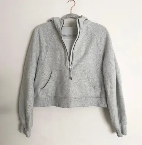 Lululemon Scuba Oversized 1/2 Zip Hoodie Heathered Core Ultra Light Grey M/L