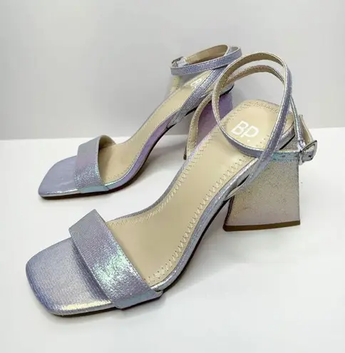 BP  Sandals Womens Size 5 Lilac Parker Ankle Strap Chunky Triangular Heels