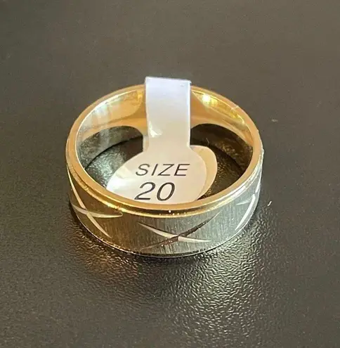 8mm Gold Stainless Steel Infinity Ring