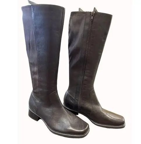 Andrew Gellar Voyage Womens Brown leather below knee boots shoes 8M SKU 6659 Size 8