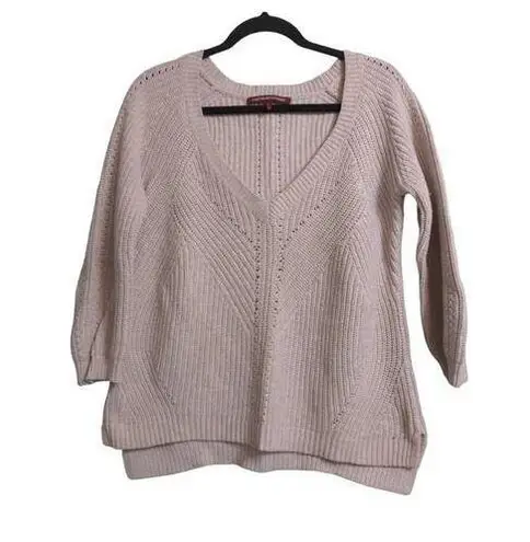 Comptoir Des Cotonniers Womens Pullover Sweater Beige Long Sleeve Wool Blend M Size M