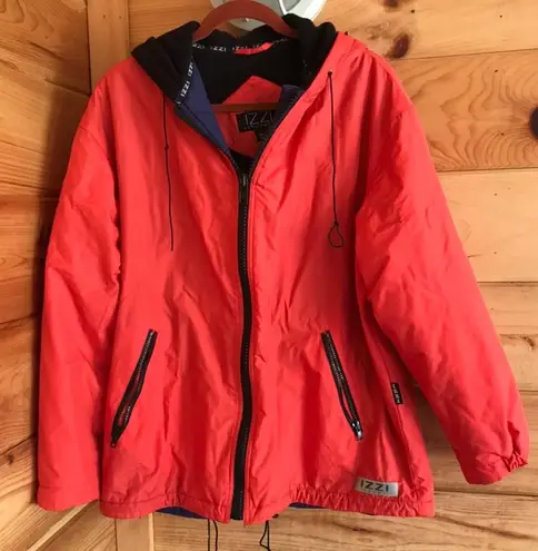 BRIGHT ORANGE IZZI FLEECE LINED OVERSIZED WINDBREAKER BOMBER PUFFER JACKET