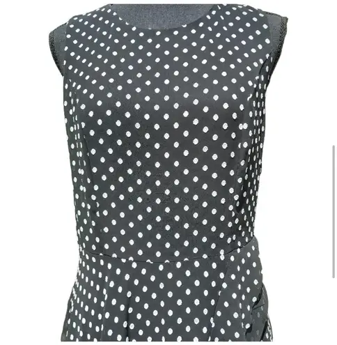 Maison Jules Polka-Dot Ruffled A-Line Dress SIZE 6