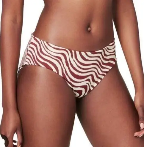 ANDIE  Swim Bottom Women Sz L Hipster Bikini Stripe Feminine Resort Retro Y2K NWT