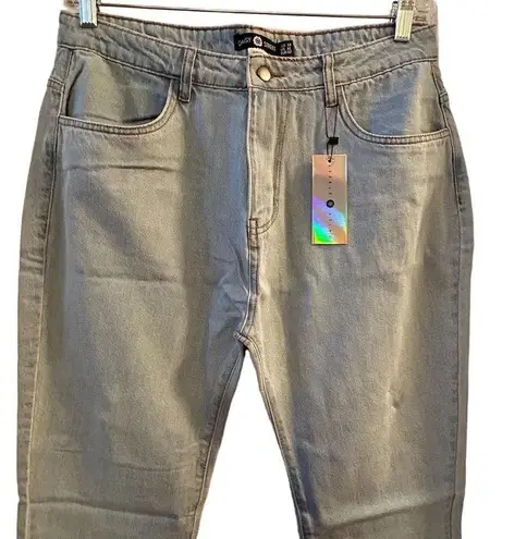 Daisy Street Women's XL High-Waisted Straight Jeans Light Blue Denim