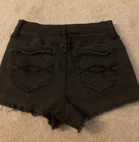 Abercrombie & Fitch High Waisted Black Jean Shorts