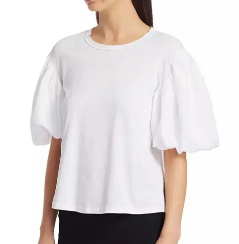 ALC Frank A.L.C. Cassandra Puff-Sleeve Tee in Snow White Size M