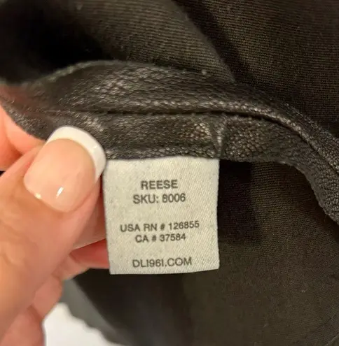 DL1961 Reese Lamb Leather Peplum Top Size XS