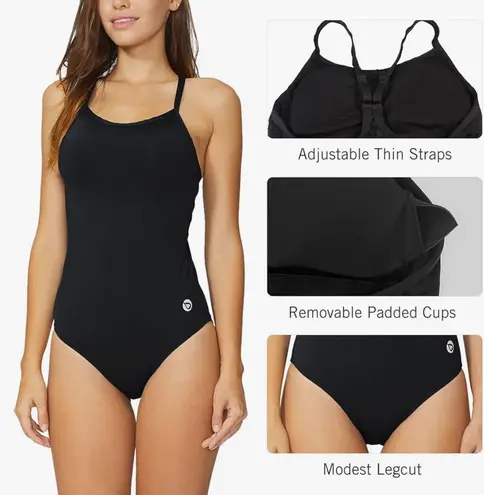 Baleaf Women's Athletic Training Adjustable Strap One Piece Swimsuit