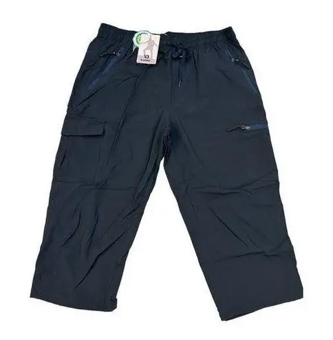 VEOBIKE Cargo Capri Water Resistant Cargo Capri Pants Navy Size Large