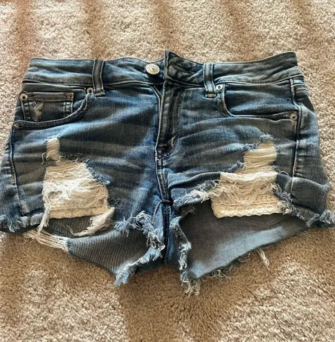 American Eagle ripped jean shorts