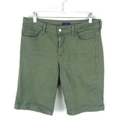 NYDJ  Not Your Daughters Jeans Green Helen Twill Bermuda Shorts Size 6