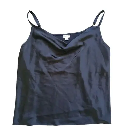 Ava & Viv Tank Top Women 2X Black Silky Cami Workwear Cocktail Classic Basic EUC