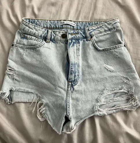 ZARA High Waisted Denim Shorts