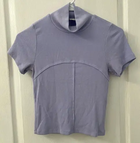 Aritzia Wilfred Meline Mock Neck Crop Top (Size M) Purple Size M