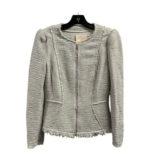 Rebecca Taylor Rebecca TaylorTweed Pattern Evening Zipper Jacket, Size 4 - Image 1