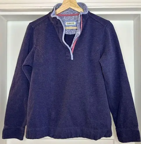 Orvis GUC  full zip sweatshirt purple size medium