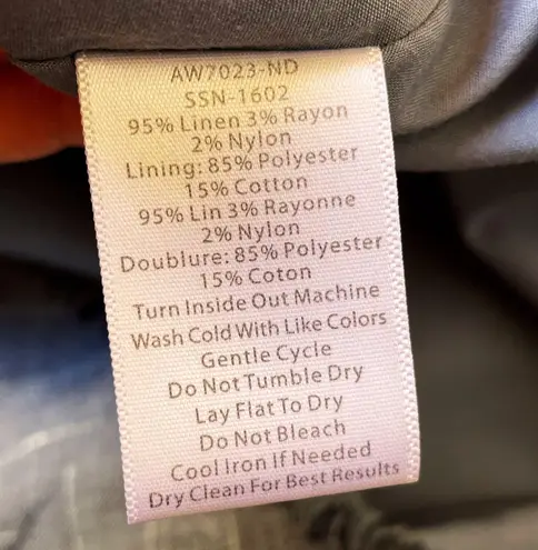 Anthony Thomas Melillo ATM Racerback Linen blend shift dress in Indigo Stripe XS