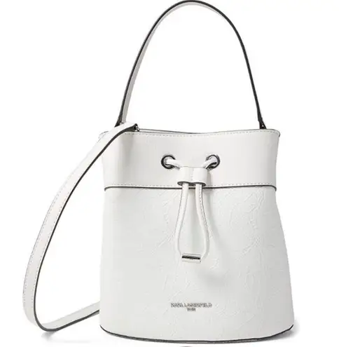 Karl Lagerfeld Paris Adele Bucket bag in off white