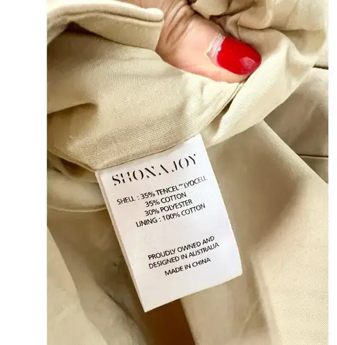 Shona joy Sabato Cotton Blend Low Rise Micro Mini Skirt Khaki Beige Women's US 2