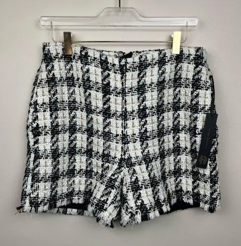 House of Harlow NWT  1960  Houndstooth Plaid Tweed Shorts - size 2