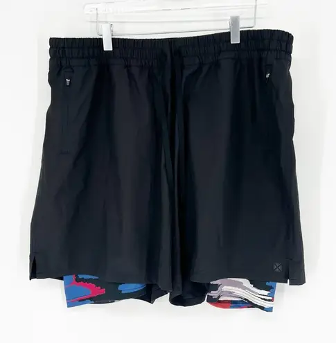 TomboyX Gender Neutral Board Shorts 2X Black Black