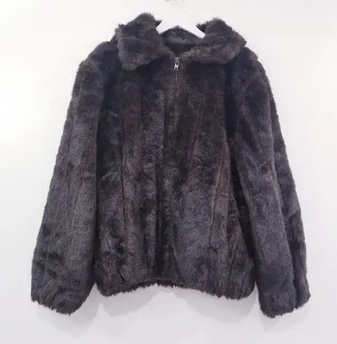 CARLUCCI Designed in Paris Vegan Fur Jacket Size M