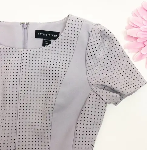 Stylestalker X Revolve Perforated Sheath Mini Dress Lilac Lavender