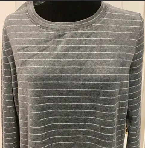 White Stag gray/silver stripe OS sweater. large