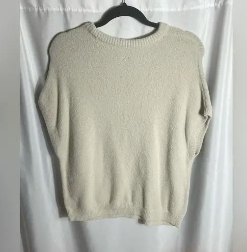 STYLUS Women's Size XL Cream Crew Neck Sweater Soft Knit Minimalist