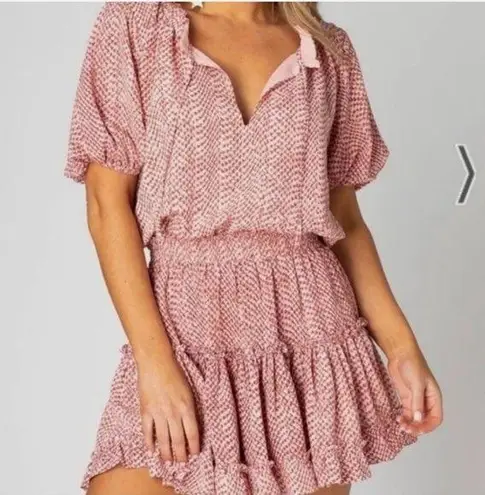 Buddy Love Ray Elastic Waist Ruffle Flowy Dress Women’s XS Red