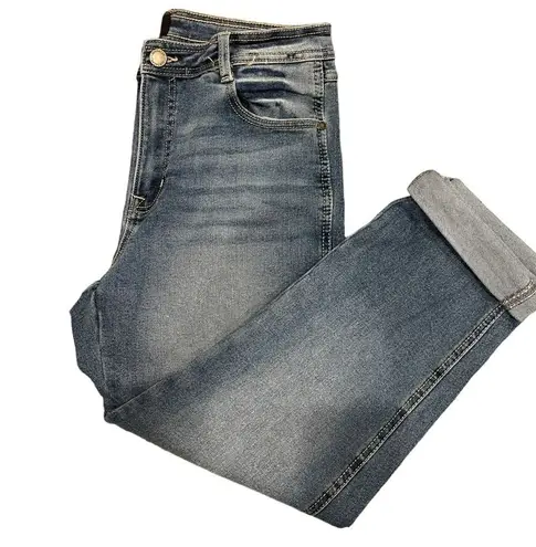 Jordache  High Rise Curvy Mom Distressed Medium Was Straight Jeans thumbnail 1