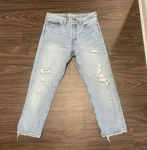 Levi's  Wedgie Straight Jeans with rips Size 30 Length 26