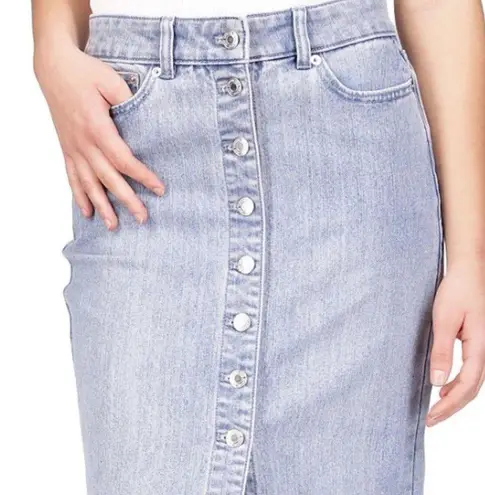 Michael Kors  Women’s Button Front Midi Denim Skirt