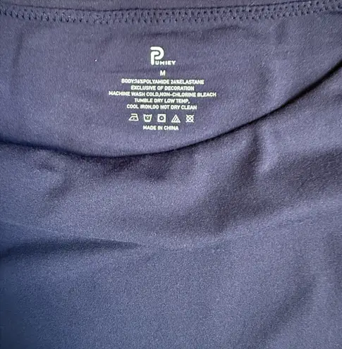 Pumiey. Navy Long Sleeve Bodysuit. Size Medium