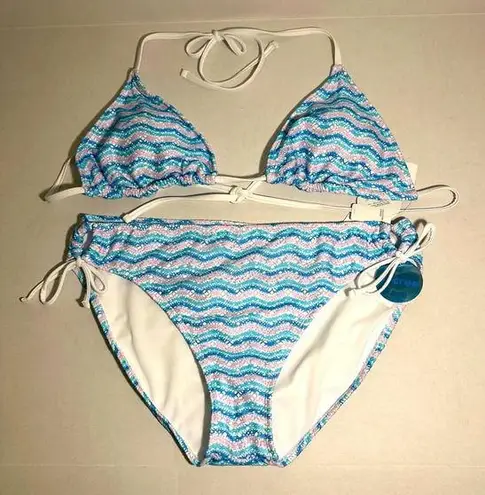 Decree XXL Bikini Set Chevron Blue Purple Juniors