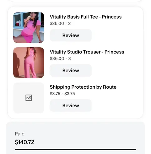 Vitality X Chloe G pink set