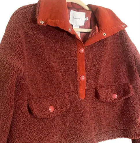 House Of Sunny Teddy Pullover Jacket size S